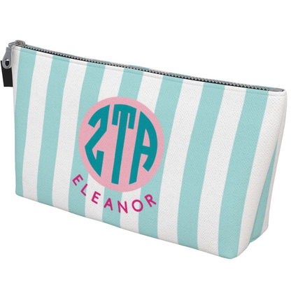 Zeta Tau Alpha Monogram Personalized Makeup Bag