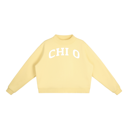 Chi Omega Mock Neck Sweatshirt - Ivy Society