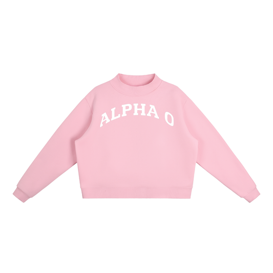 Alpha Omicron Pi Mock Neck Sweatshirt