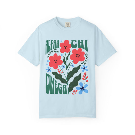 Alpha Chi Omega Flower T shirt