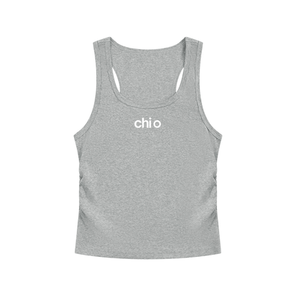 Chi Omega Athletic Ruched Tank Top