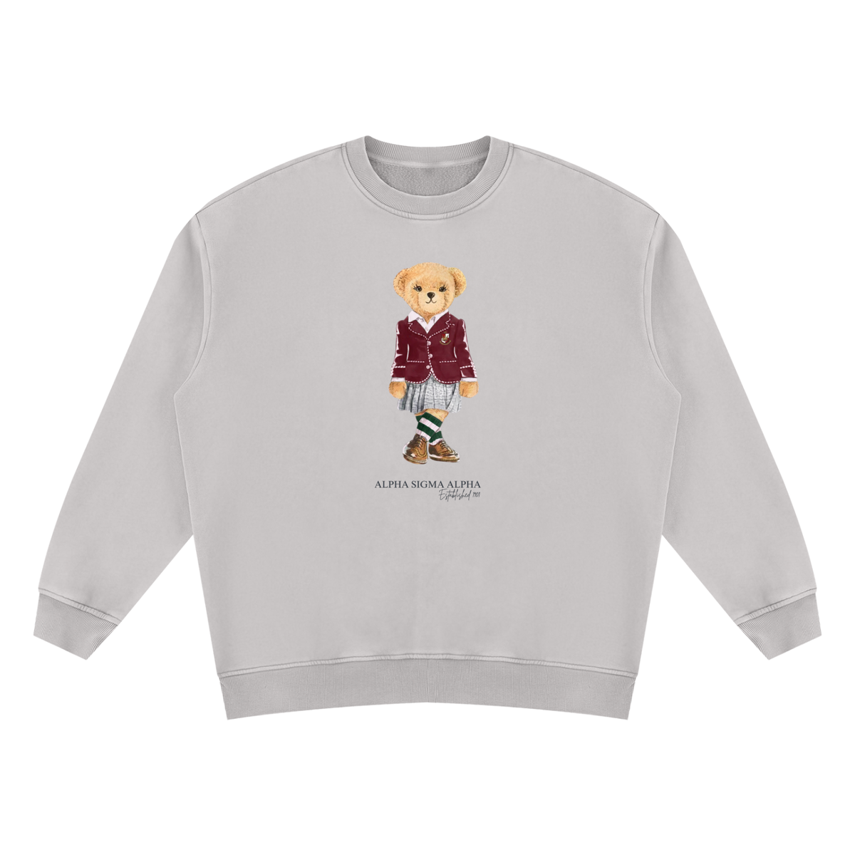 Alpha Sigma Alpha Sorority Bear Vintage Wash Sweatshirt