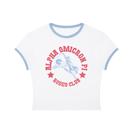 Alpha Omicron Pi Rodeo Club Baby Tee