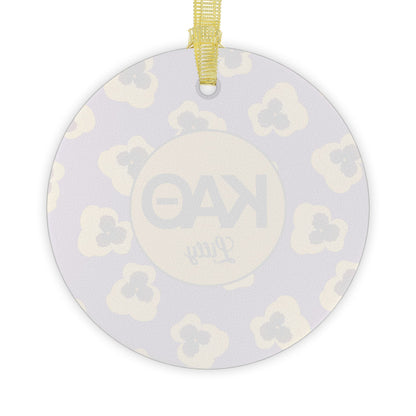 Kappa Alpha Theta Personalized Glass Ornament - Ivy Society