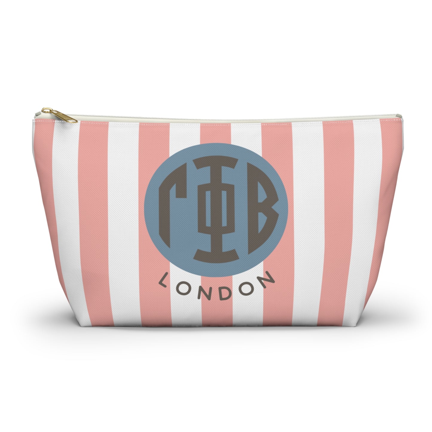 Gamma Phi Beta Personalized Stripe Makeup Bag - Ivy Society