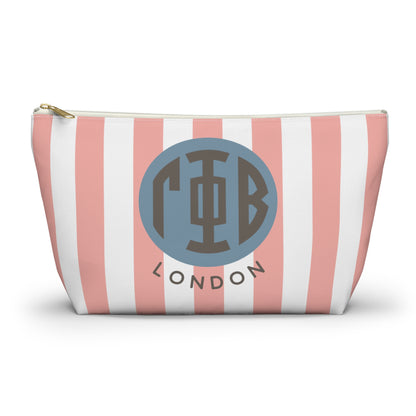 Gamma Phi Beta Personalized Stripe Makeup Bag - Ivy Society