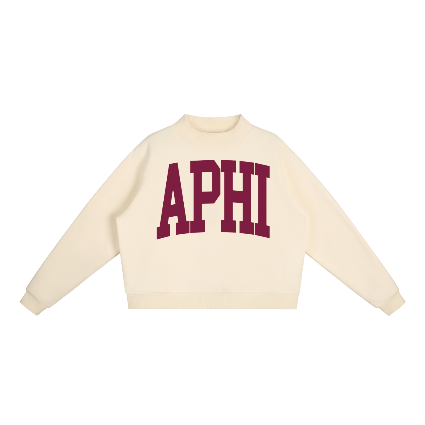Alpha Phi Big Mock Neck Sweatshirt - Ivy Society