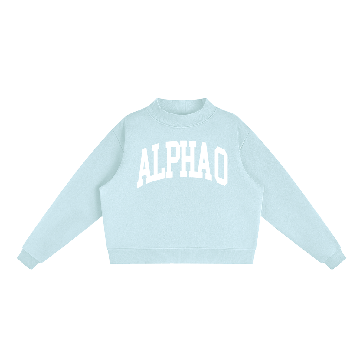 Alpha Omicron Pi Big Letters Mock Neck Sweatshirt