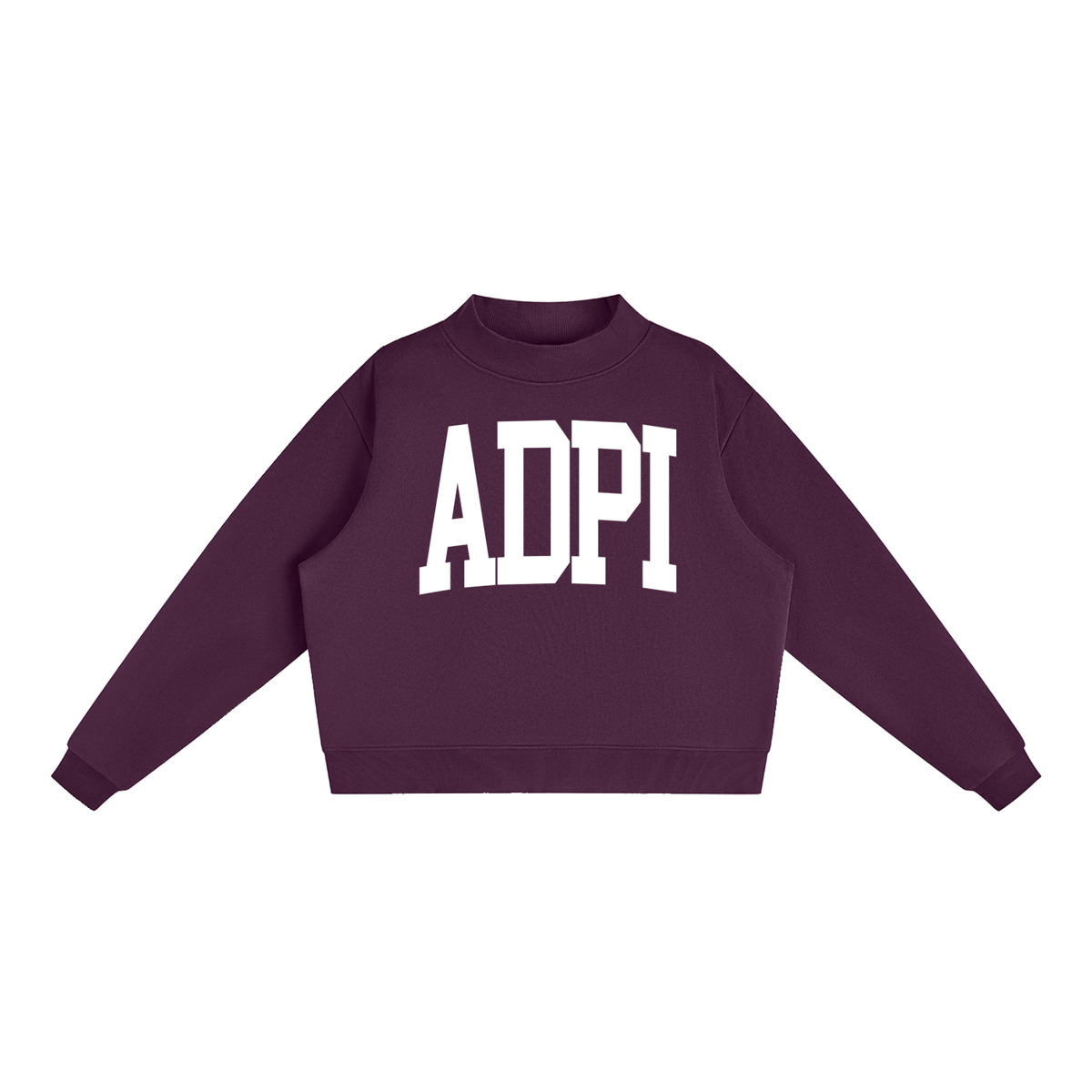Alpha Delta Pi Big Letters Mock Neck Sweatshirt