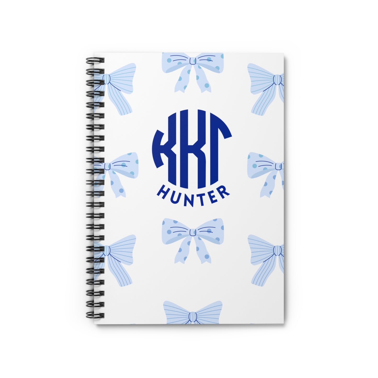 Kappa Kappa Gamma Personalized Bow Notebook - Ivy Society