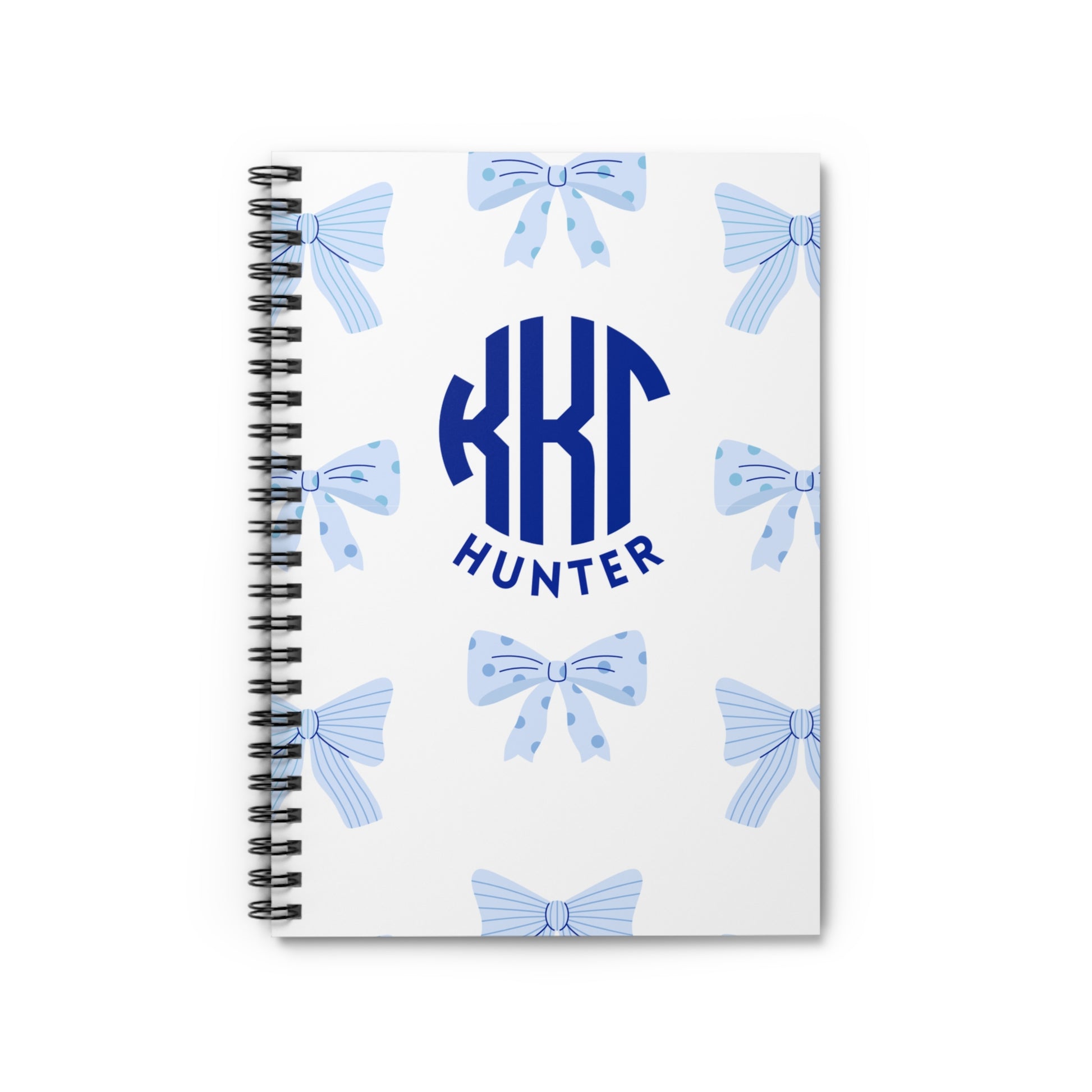 Kappa Kappa Gamma Personalized Bow Notebook - Ivy Society