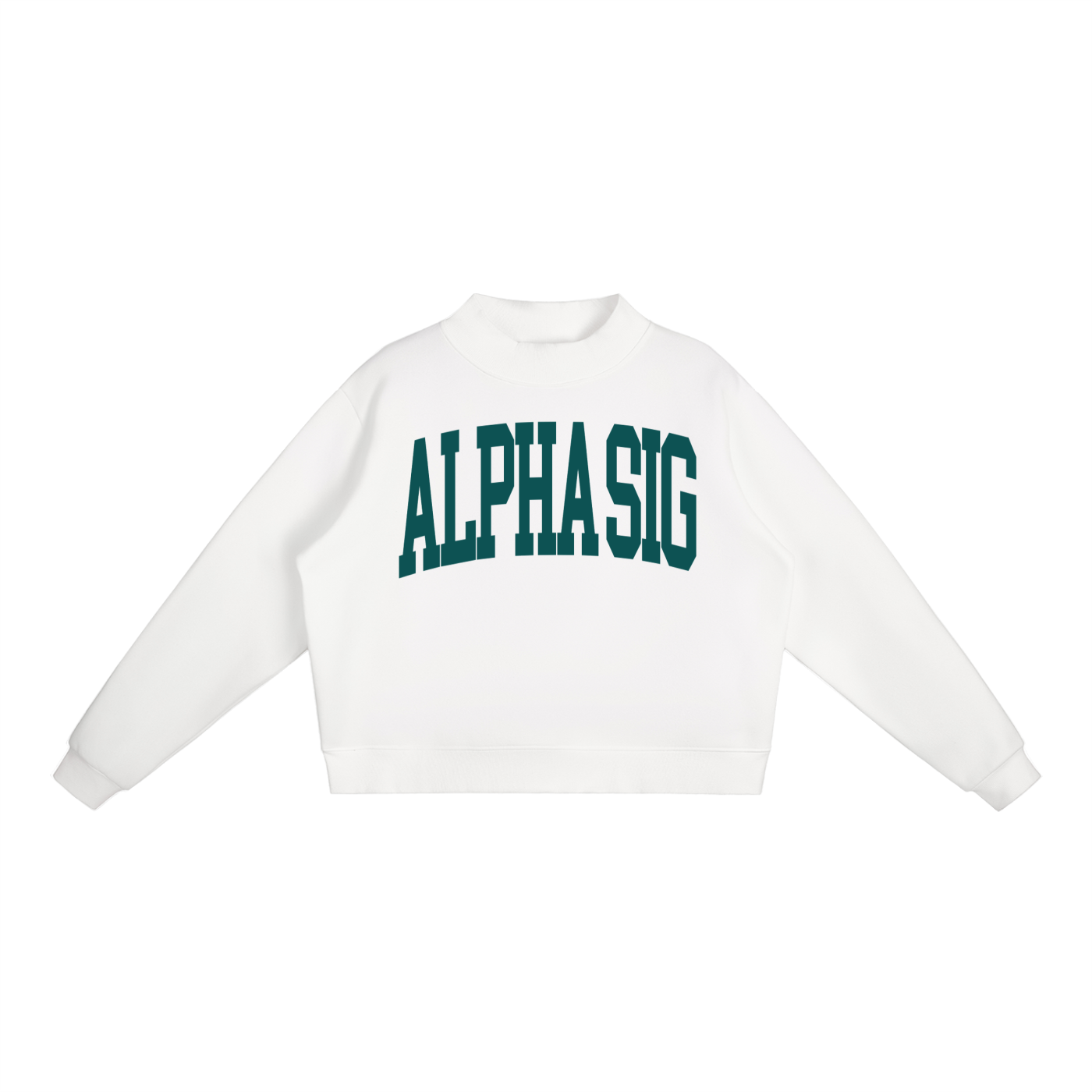 Alpha Sigma Alpha Big Mock Neck Sweatshirt - Ivy Society