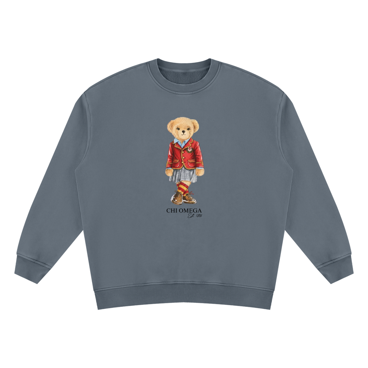 Chi Omega Sorority Bear Vintage Wash Sweatshirt