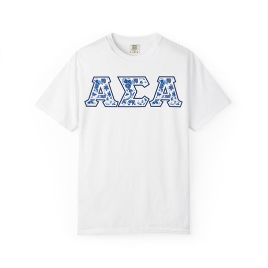 Alpha Sigma Alpha Blue Willow T Shirt - Ivy Society