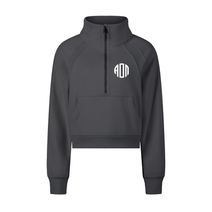 Alpha Omicron Pi Monogram Half-Zip Sweatshirt - Ivy Society