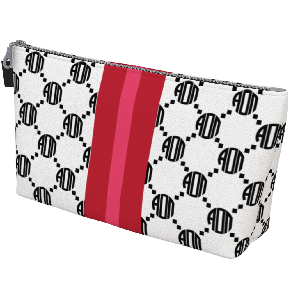 Alpha Omicron Pi Print Makeup Bag