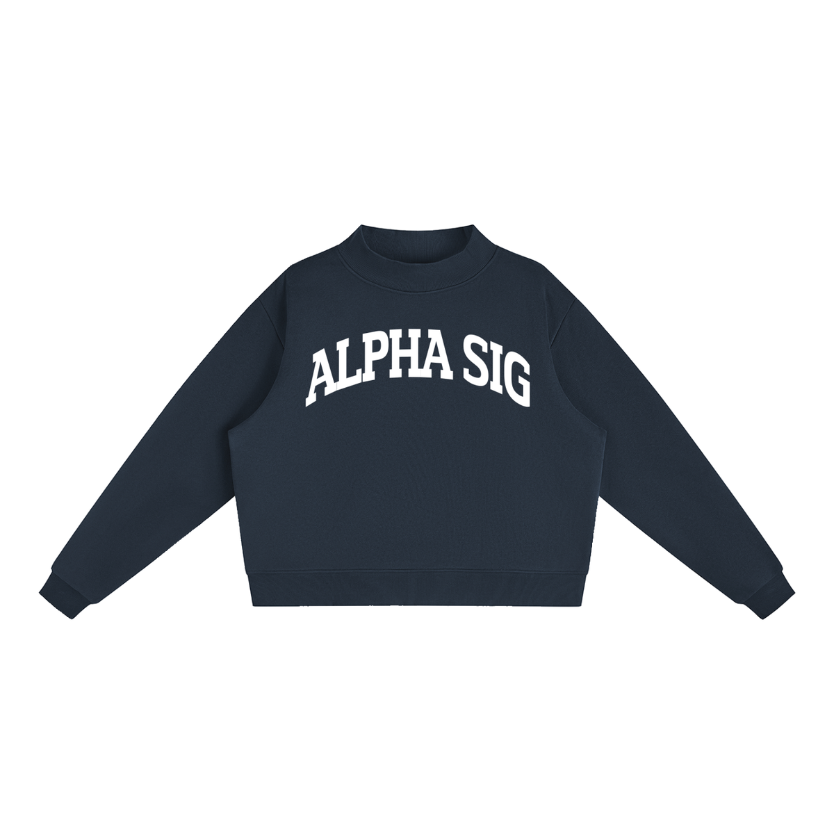 Alpha Sigma Alpha Mock Neck Sweatshirt
