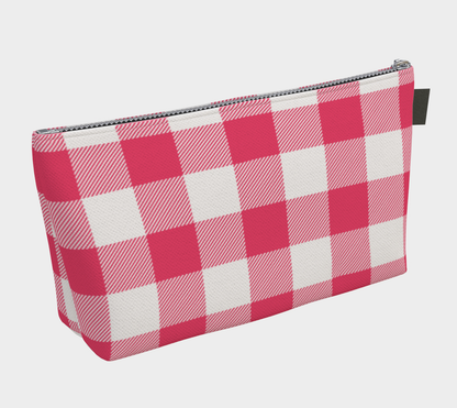 Alpha Omicron Pi Personalized Gingham Makeup Bag