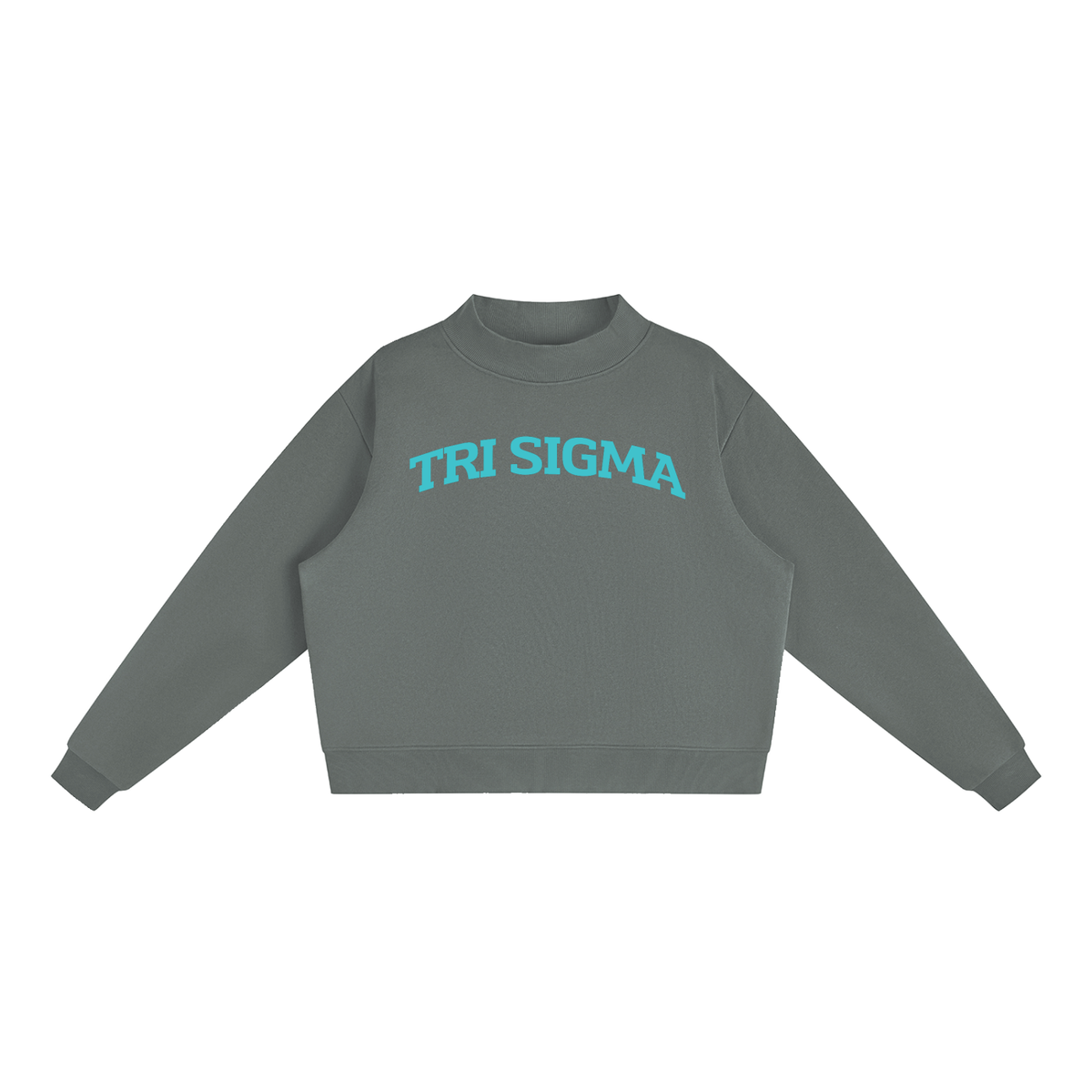 Tri Sigma Blue Mock Neck Sweatshirt