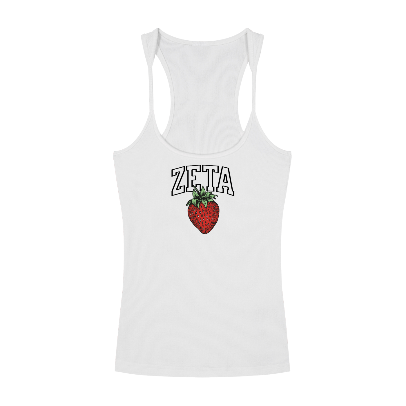 Zeta Tau Alpha Strawberry Racer Back Tank Top