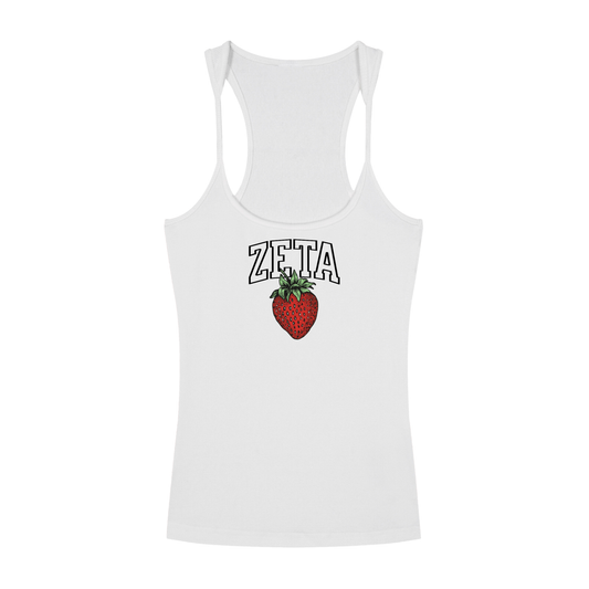 Zeta Tau Alpha Strawberry Racer Back Tank Top