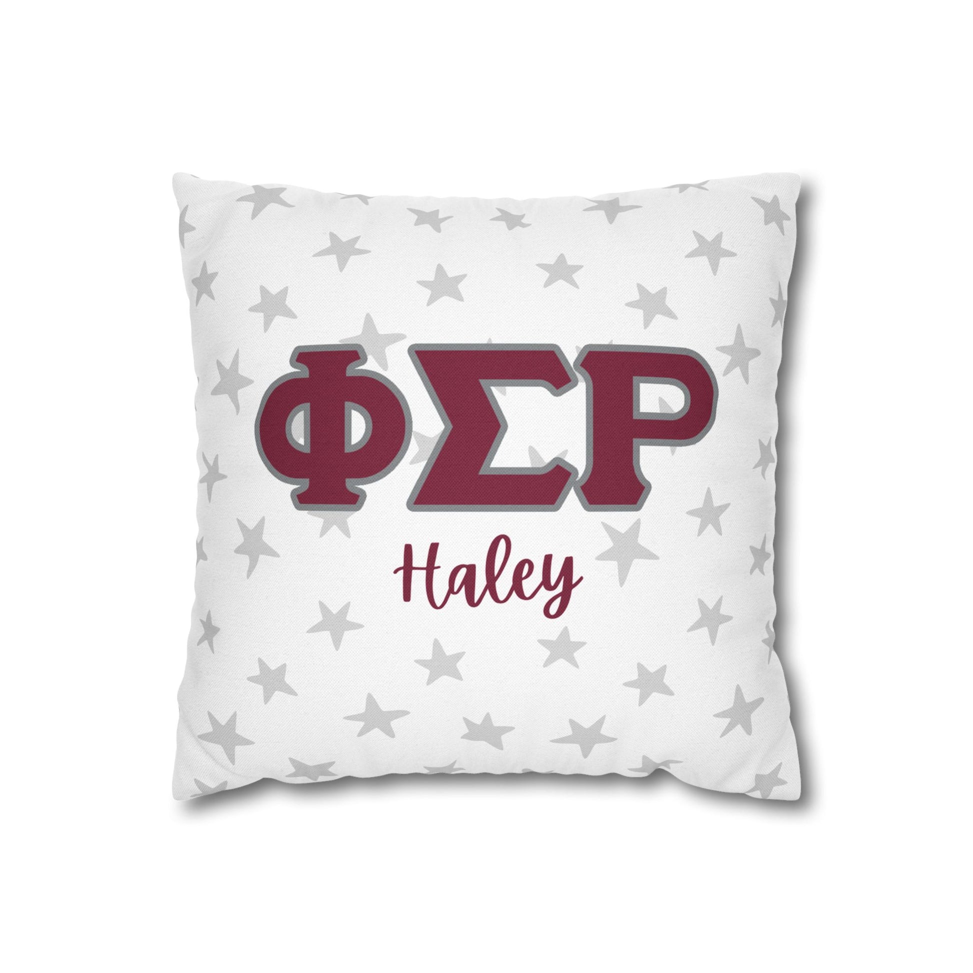 Phi Sigma Rho Personalized Star Throw Pillow Cover - Ivy Society