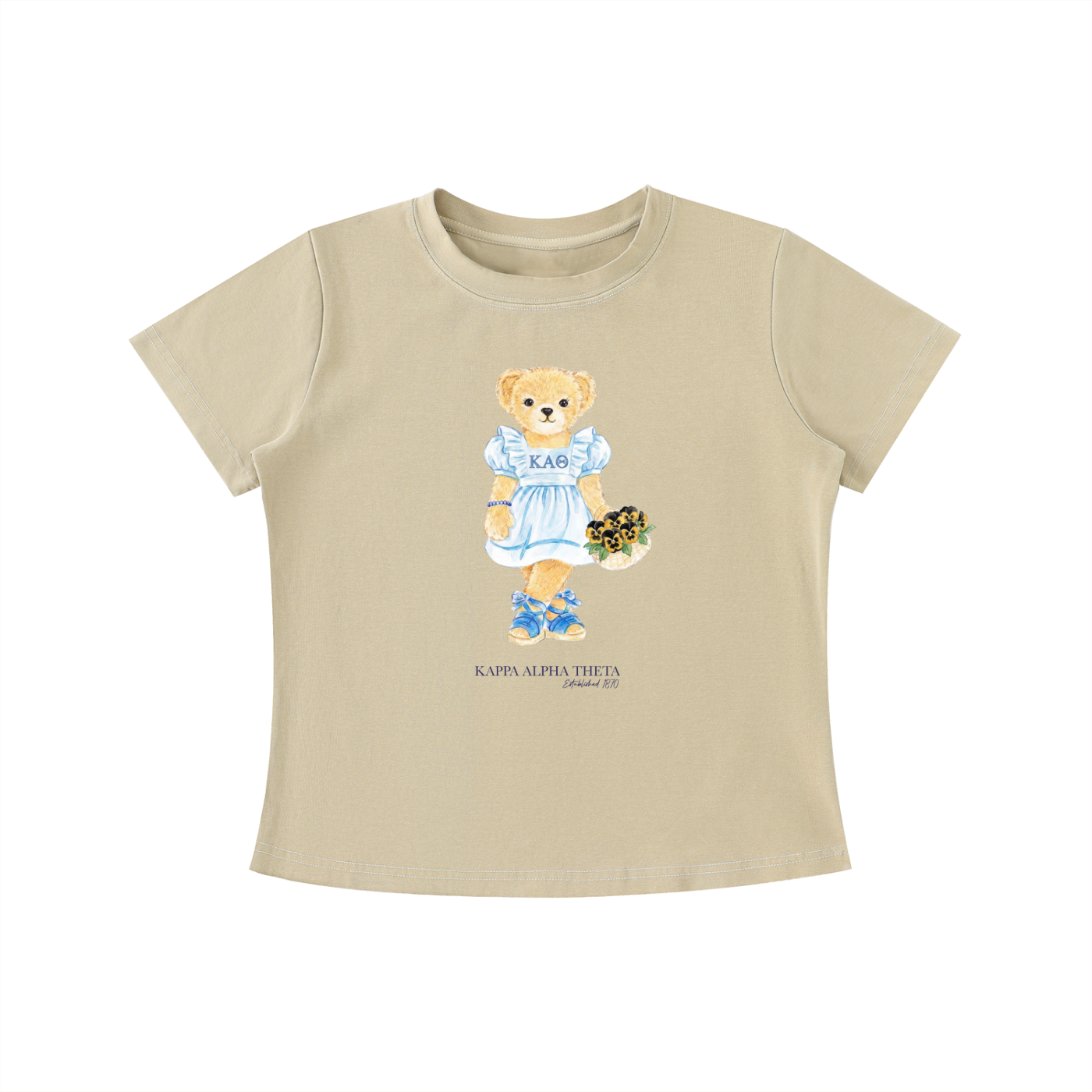 Kappa Alpha Theta Flower Bear T Shirt