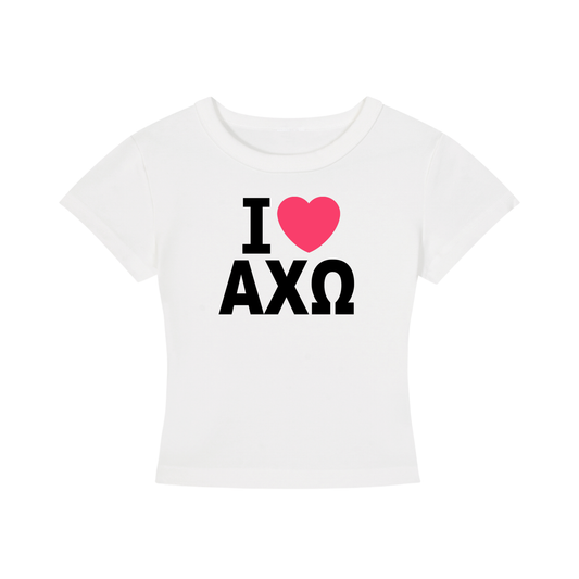 I Heart Alpha Chi Omega Baby Tee