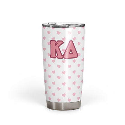 Kappa Delta Heart Tumbler