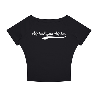 Alpha Sigma Alpha Off the Shoulder Tee