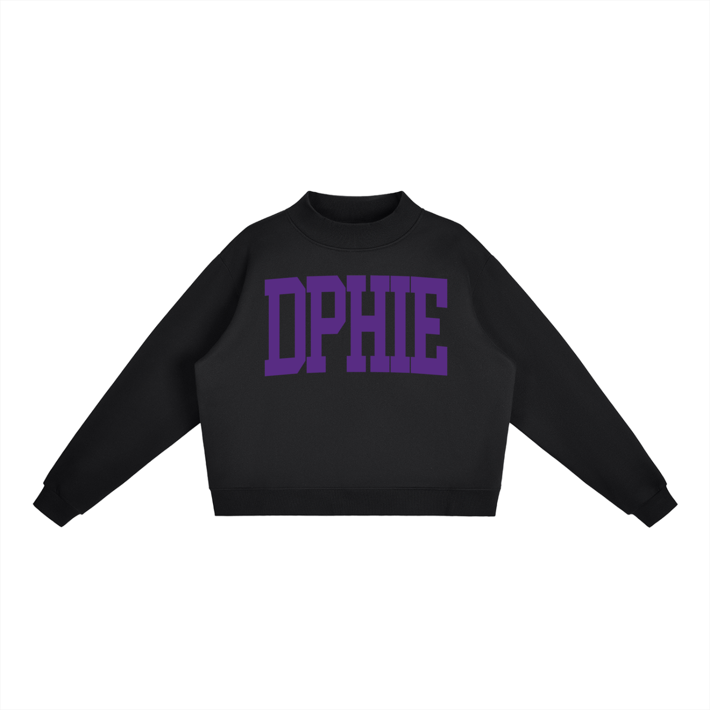 Delta Epsilon Phi Big Mock Neck Sweatshirt - Ivy Society