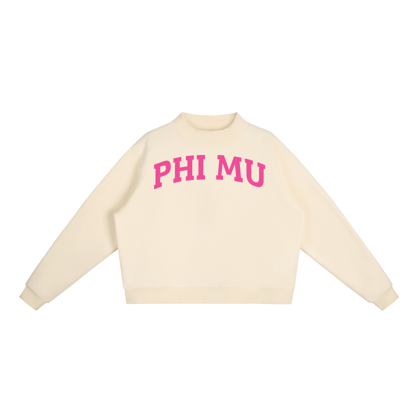 Pink Phi Mu Mock Neck Sweatshirt - Ivy Society