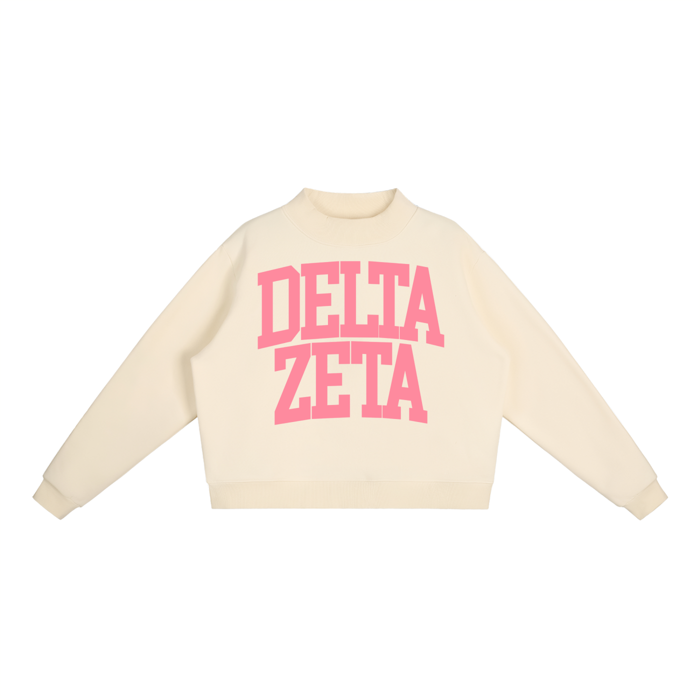 Delta Zeta Big Mock Neck Sweatshirt - Ivy Society