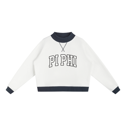 Pi Beta Phi Two Tone Mock Neck Sweatshirt