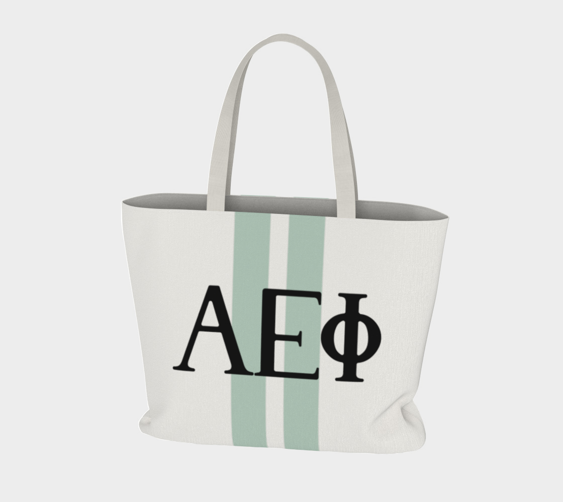 Alpha Epsilon Phi Personalized Stripe Tote Bag - Ivy Society
