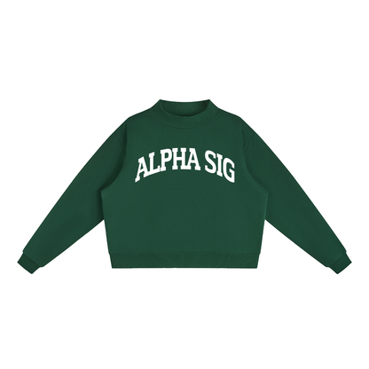 Alpha Sigma Alpha Mock Neck Sweatshirt