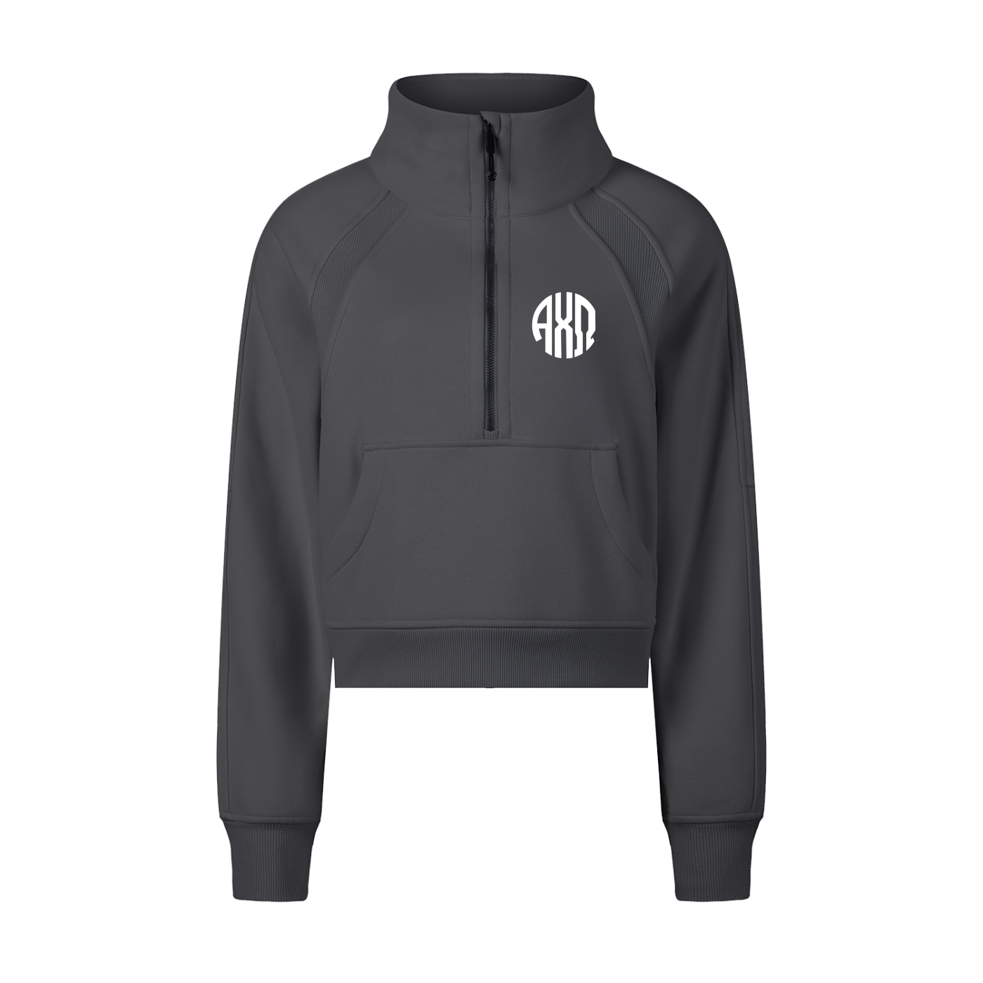Alpha Chi Omega Monogram Half-Zip Sweatshirt - Ivy Society