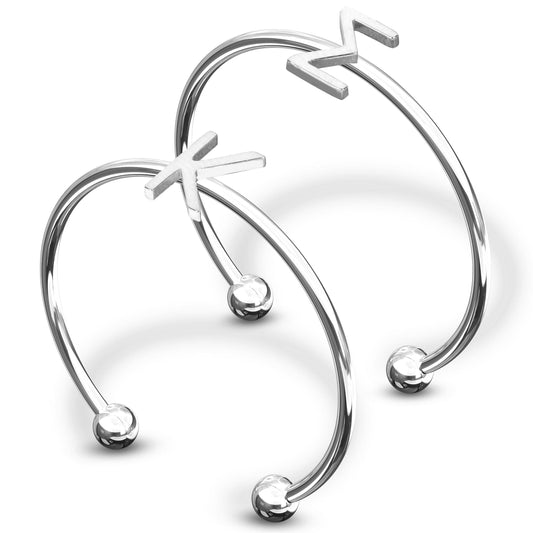 Sigma Kappa Silver Ring Stack