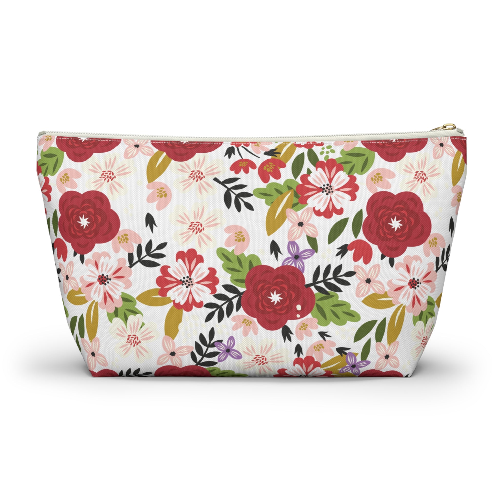 Alpha Chi Omega Personalized Floral Makeup Bag - Ivy Society