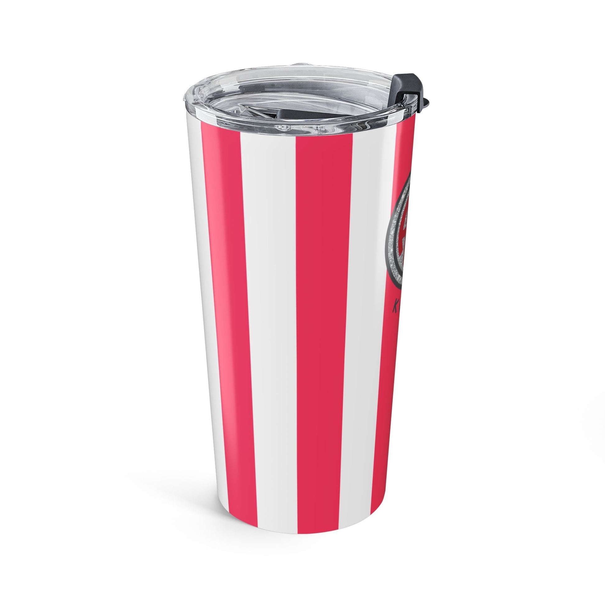 Alpha Omicron Pi Personalized Striped Tumbler - Ivy Society
