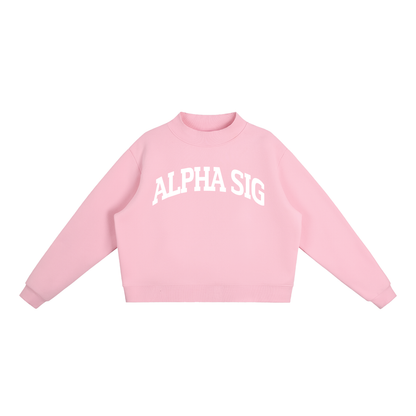 Alpha Sigma Alpha Mock Neck Sweatshirt