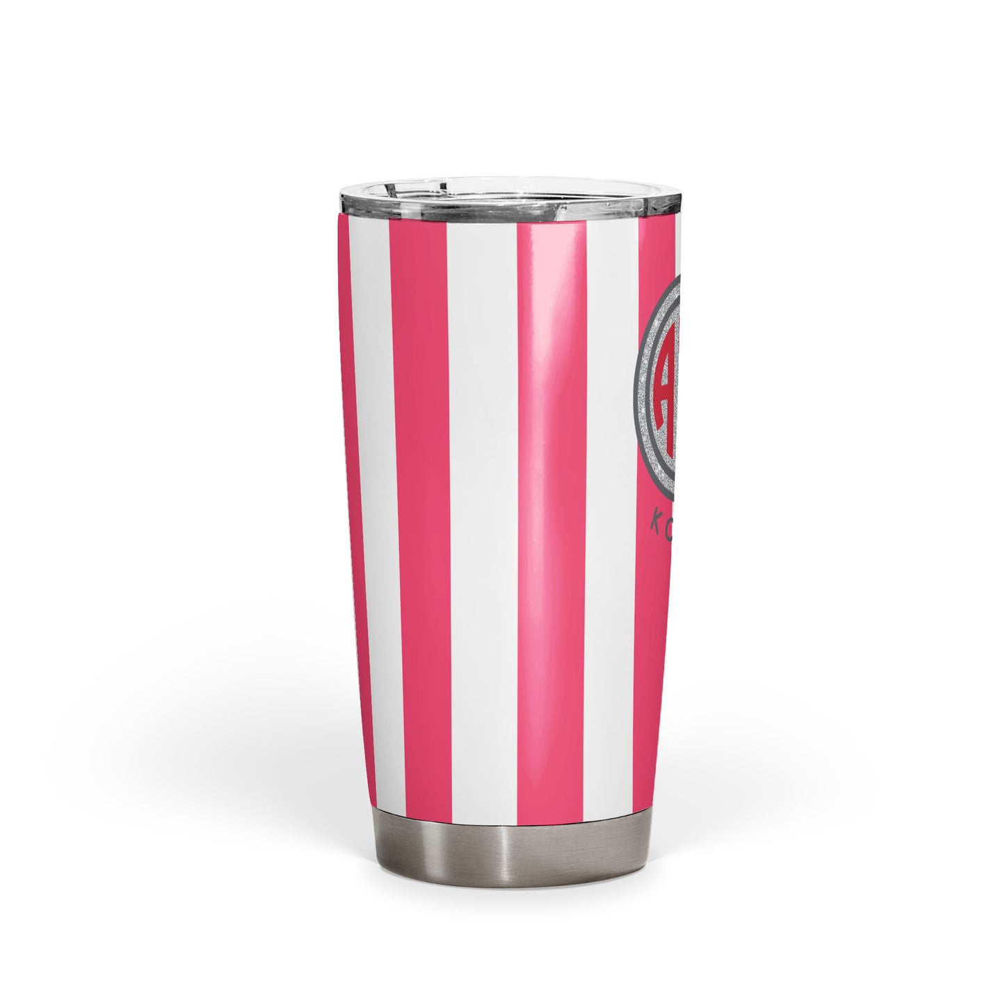 Alpha Omicron Pi Personalized Striped Tumbler - Ivy Society