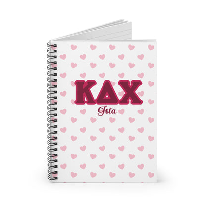Kappa Delta Chi Personalized Heart Notebook - Ivy Society