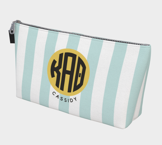 Kappa Alpha Theta Monogram Personalized Makeup Bag