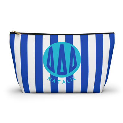 Tri Delta Personalized Stripe Makeup Bag - Ivy Society