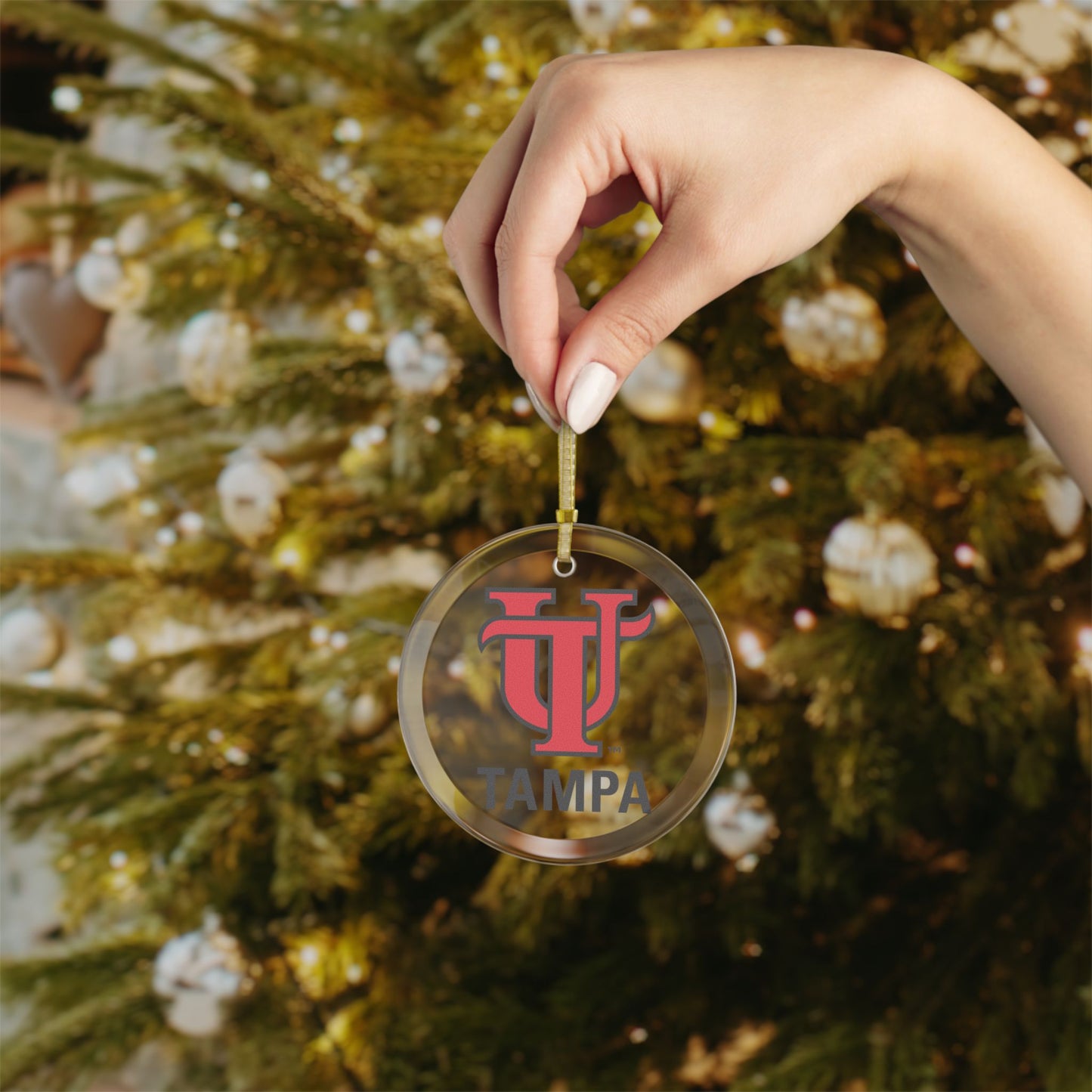 University of Tampa Glass Ornament - Ivy Society