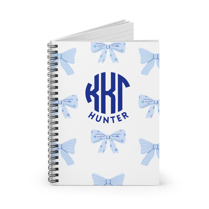 Kappa Kappa Gamma Personalized Bow Notebook - Ivy Society