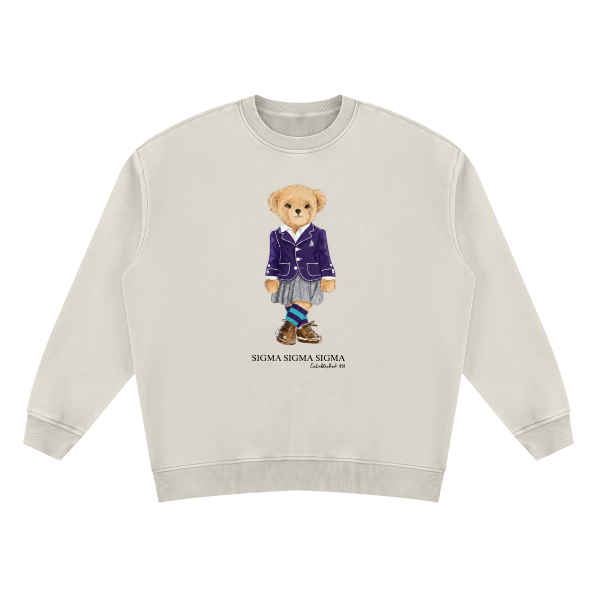 Tri Sigma Sorority Bear Vintage Wash Sweatshirt