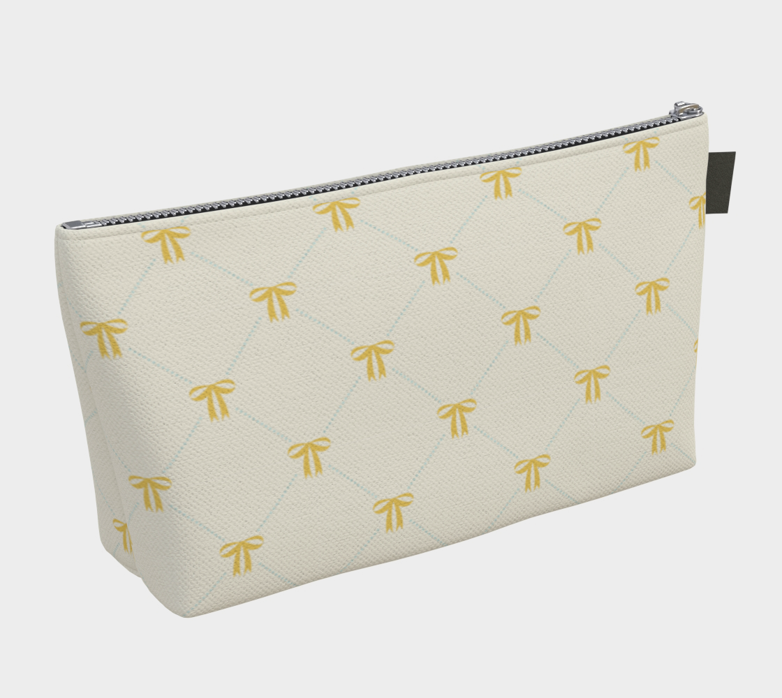 Kappa Alpha Theta Personalized Bow Makeup Bag
