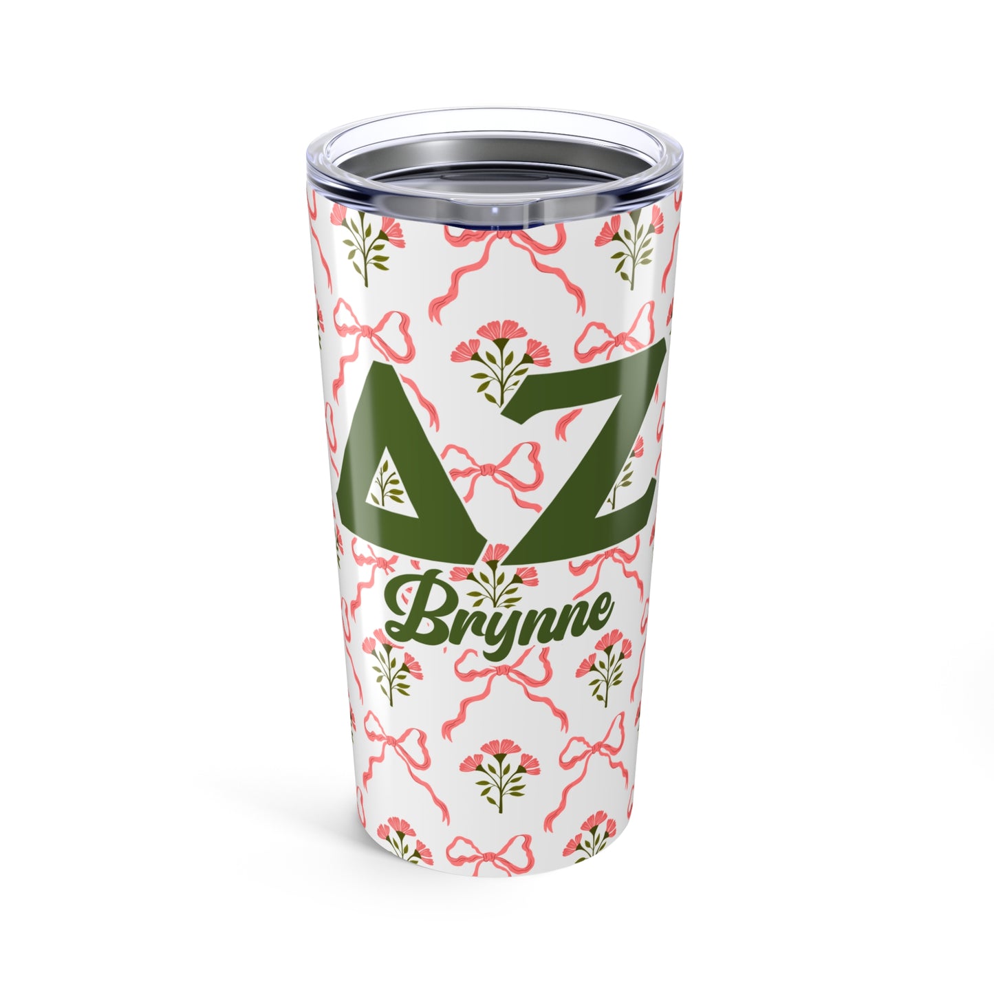 Delta Zeta Personalized Flower Tumbler